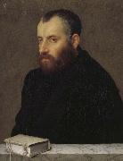 Giovanni Battista Moroni Has the book Portrait of a gentleman oil painting artist